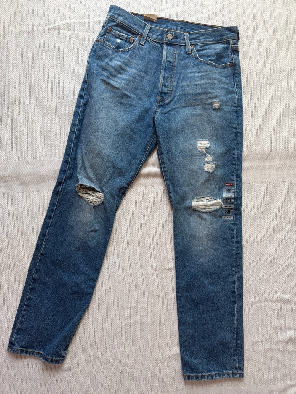Levi's High-Rise Distressed Blue Women's Jeans